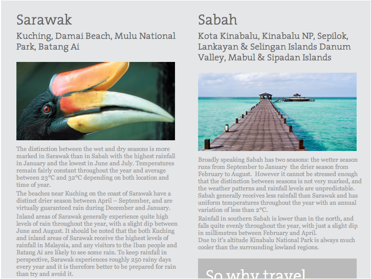 Jungle Jaunts tours to Malaysia